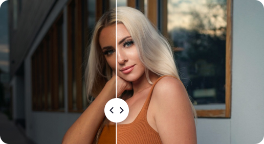 2. AI automatically brightens the image